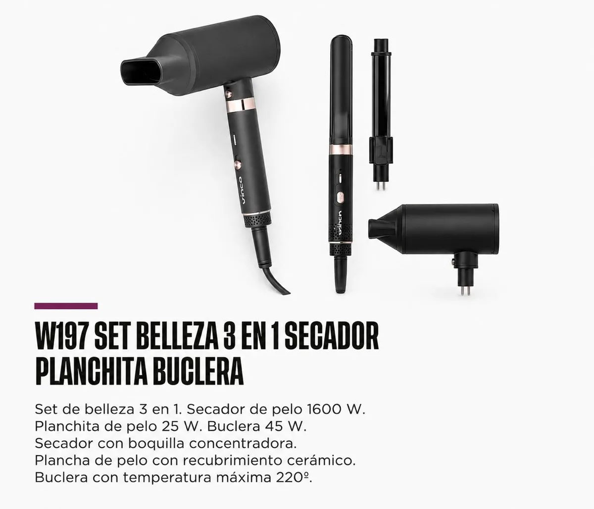 Secador 3 en 1 Winco